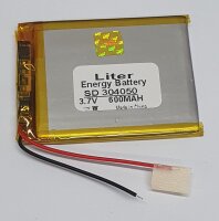 Einzelzelle - 304050 - 3,7 Volt 600mAh Li-Polymer