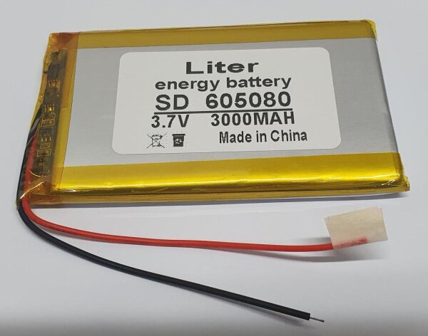 Einzelzelle - 605080 - 3,7 Volt 3000mAh Li-Polymer