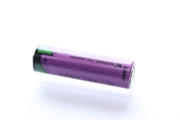 Tadiran - SL-360 / SL-360/S / SL-360/T / SL-360/PR / SL-360/PT - Mignon AA - 3,6 Volt 2400mAh Lithium SL-360/PT - mit Printlötfahnen | +Pol=Einzelpin -Pol=Doppelpin