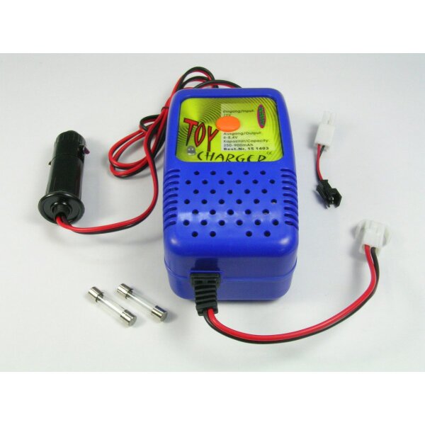 Jamara - Ladegerät - Toy Charger standard - 12V-KFZ-Steckdose - für 6 bis 8,4 Volt Akkus