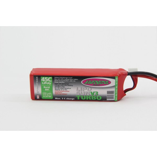 Jamara - Ersatzakku - LipoSun V3 Turbo - 45C - 80C Burst - 18,5 Volt 3300mAh Li-Polymer