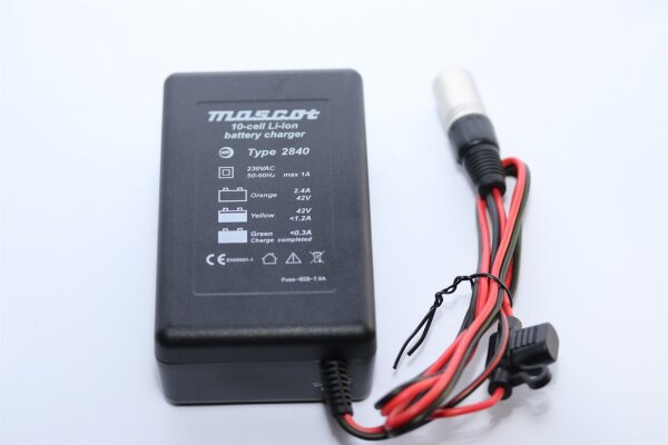 Ersatzladegerät für Qwic Trend BA00040 - 36 Volt Li-Ion Akku - 42 Volt 2A Li-Ion Akkus mit XLR-Stecker 4-Pol [1=+ / 4=-]