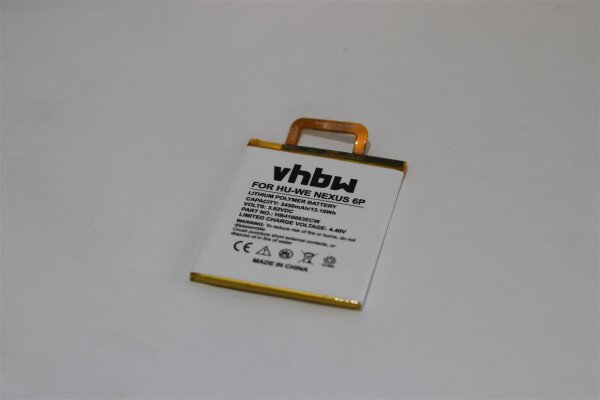 Ersatzakku - Google Nexus 6P / Huawei H1511 / HB416683ECW - 3,82 Volt 3450mAh Li-Polymer
