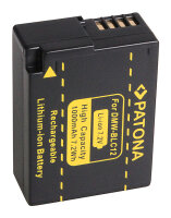 Ersatzakku - für Panasonic DMW-BLC12 - 7,2 Volt 1000mAh Li-Ion