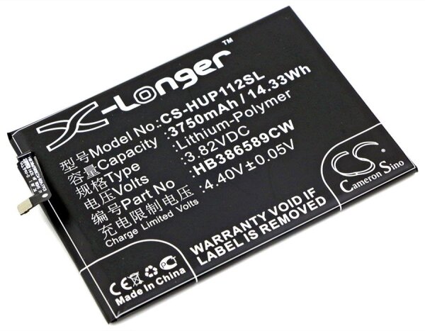 Ersatzakku - CS-HUP112SL - Huawei P10 Plus / HB386589CW - 3,82 Volt 3750mAh Li-Polymer