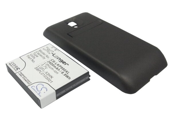 Ersatzakku - CS-LKP990XL - LG P990, Optimus 2X, Optimus Speed, Star - 3,7 Volt 2400mAh Li-Ion