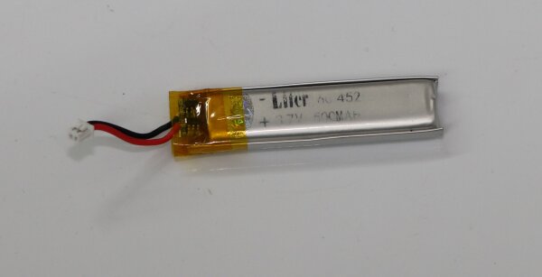 Ersatzakku - 601452 - 3,7 Volt 500mAh Li-Polymer mit Molex 51021-0200 Stecker