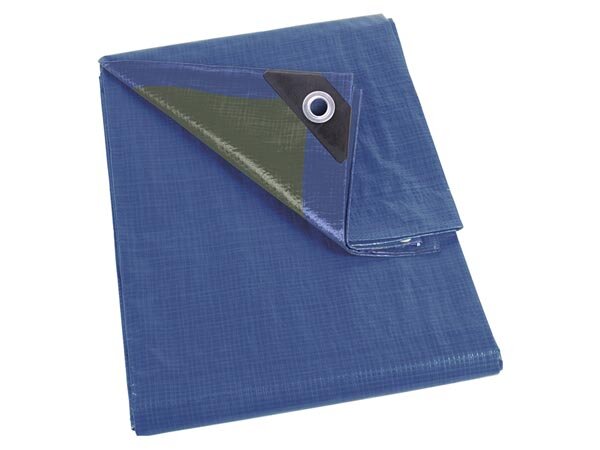 Perel - 70-0208 - Abdeckplane - Blau / Grün - Normal - 2 x 8 m