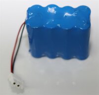 Ersatzakku - Würfel F2x4 - 9,6 Volt 1600mAh Ni-MH - mit Molex 39-01-2025 Buchse und Temp.-Sicherung