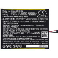 Ersatzakku - CS-ABD101SL - Amazon Kindle Fire HD 10.1 / 58-000187 / 26S1015-A - 3,8 Volt 6200mAh Li-Polymer