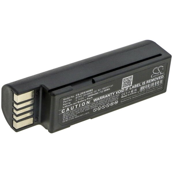 Ersatzakku - CS-ZDS360BX - Zebra BTRY-36IAB0E-00 / 82-166537-01 - 3,7 Volt 3400 mAh Li-Ion