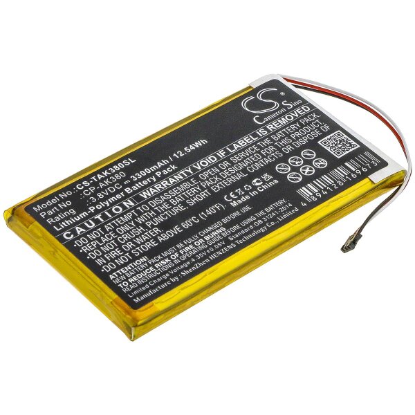 Ersatzakku - CS-TAK380SL - Astell&Kern CP-AK380 - 3,8 Volt 3300mAh Li-Polymer