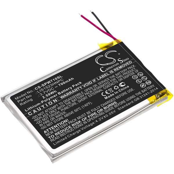 Ersatzakku - CS-SPW710SL - Sony Platinum Wireless 7.1 / LIS1523HNPC - 3,7 Volt 700mAh Li-Poly