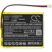 Ersatzakku -  CS-WXE501SL - Wexler YT453949 - 3,7 Volt 800mAh Li-Polymer