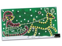 Weihnachtsmann mit Rentier Lötbausatz 126 LEDs,...