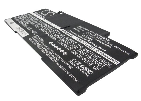 Ersatzakku - CS-AM1405NB - Apple A1405 / 020-7379-A - 7,3 Volt 6700mAh Li-Polymer