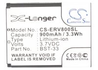Ersatzakku - CS-ERV800SL - Sony Ericsson BST-33 / C702 /...