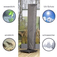 Schutzhülle für Sonnenschirm Grau 165 cm x 30 cm