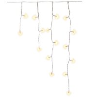 Lichterkette 400er LED-Eisregen mit Timer-Funktion warm-weiß Innen/Außenbereich 15m
