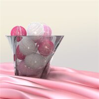 goobay - 10er LED Lichterkette Cotton Balls, batteriebetrieben - Trendige Leuchtdekoration für den Innenbereich