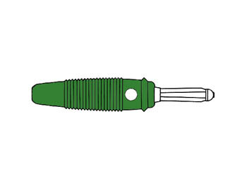 HIRSCHMANN - HM1440B - Büschelstecker 4 mm mit Querloch und Lötanschluss - Grün (BULA 30K)