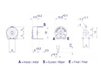 Velleman - K022SHS - PIHER TRIMMER 25K (SMALL - HOR - FOR SPINDLE)