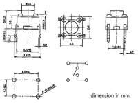 velleman - KRS0612 - Druckknopfschalter 6 x 6mm HÖHE : 5mm