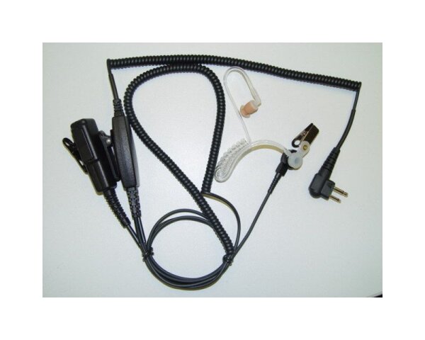 Überwachungsheadset mit transparentem Flexi-Mikro & Palm PTT für Motorola