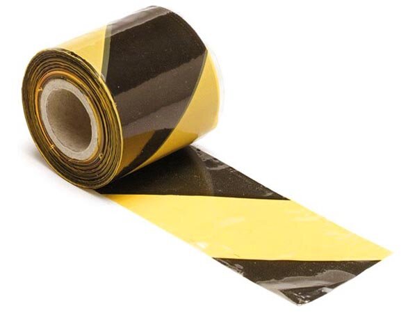 Absperrband 250 m Schwarz/Gelb