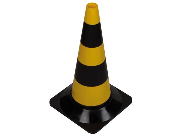 Leitkegel zum  Markieren / Absichern / Absperren  50 cm - Gelb / Schwarz