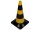 Leitkegel zum  Markieren / Absichern / Absperren  50 cm - Gelb / Schwarz