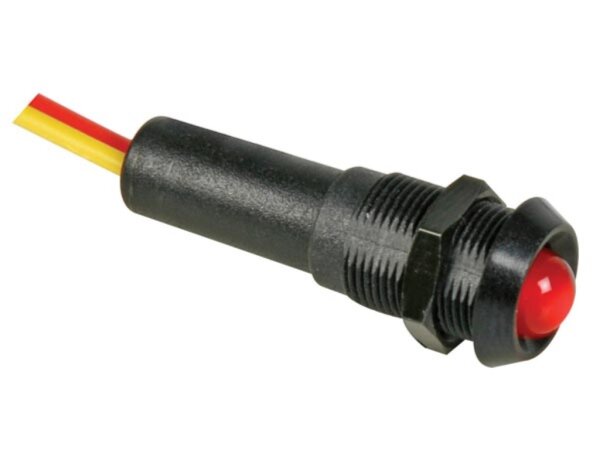 SEDER - 12VBFR - Blinkende LED-Signalleuchte 12 V - schwarzes Gehäuse