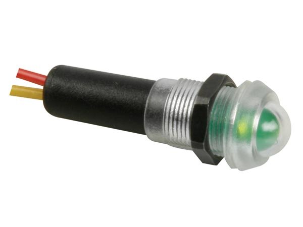 Seder Groupe - 12VTG - LEF2V12C - Wasserdichte LED-Signalleuchte 12V grün - schwarzes Gehäuse