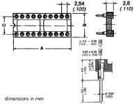 Velleman - 16PT - Präzisioins-IC-Fassung, DIL,...