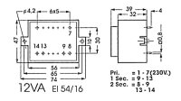 velleman - 2180120M - Printtransformator 12VA 2 x 18V / 2...