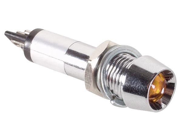 Velleman - 220VCAL - Kontroll-Lampe-neon-chrom-gelb/orange - 220 V