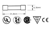 velleman - 6FU10N - Fuse 6.35 x 32mm Slow 10A (10pcs/box)