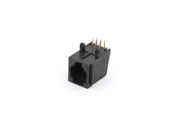 Velleman - 6P6CPCB - RJ12 Western-Modular-Adapter 6P6C FÜR PCB, GEWINKELT