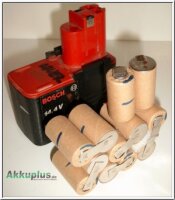 Akkupack für Bosch 2607335246 / 2607335252 - 14,4 Volt zum Selbsteinbau