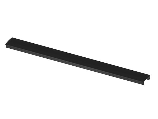 LEDs-ON - AB-SL15FL-B2 - Diffusor für die Profile Der Serie SL15FL - FLACH - VERSTÄRKT - schwarz matt