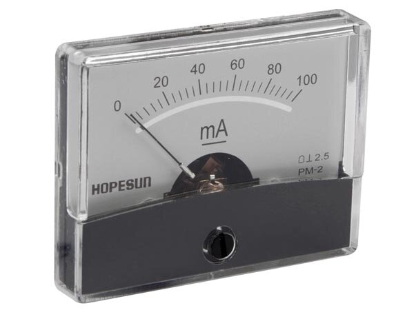 Velleman - AIM60100 - Analoges Panelmeter 100 mA DC / 60 x 47 mm