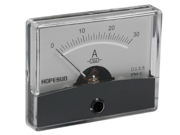 Velleman - AIM6030A - Analoges Panelmeter 30 A DC / 60 x 47 mm