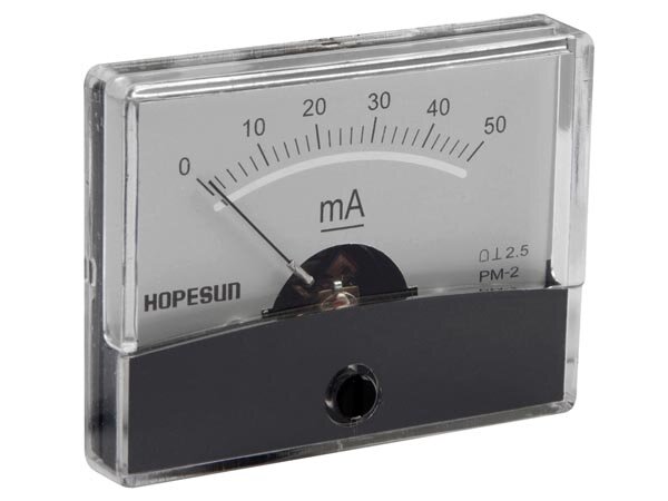 Velleman - AIM6050 - Analoges Panelmeter 50 mA DC / 60 x 47 mm
