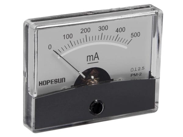 Velleman - AIM60500 - Analoges Strompanelmeter 500 mA DC / 60 x 47 mm