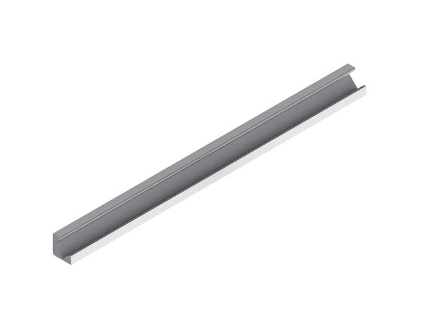 LEDs-ON - AL-D2-2 - ALU-45-Aluminiumprofil für LED-Streifen - Winkelprofil 45° - Eloxiertes Aluminium - Silber - 2 m