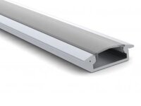 LEDs-ON - AL-RSLW8-2 - Einbauleuchte Slimline 8 mm - Aluminium-Einbauprofil für LED-Streifen - Eloxiertes Aluminium - Silber - 2 m