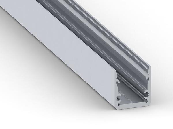 LEDs-ON - AL-SL15-FL-2 - Slimline 15FL - Leistungsstarker Aluminiumprofil für LED-Streifen - Premiumqualität - Silber - 2 m