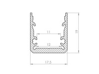 LEDs-ON - AL-SL15B-FL-2 - Slimline 15FL - Leistungsstarker Aluminiumprofil für LED-Streifen - Premiumqualität - Schwarz - 2 m