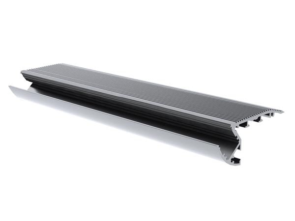 LEDs-ON - AL-ST-2 - Alu-Stair - Aluminiumprofil für LED-Streifen - Rund - Eloxiertes Aluminium - Silber - 2 m