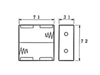 Velleman - BH121B - Batterienhalter FÜR 2 x...